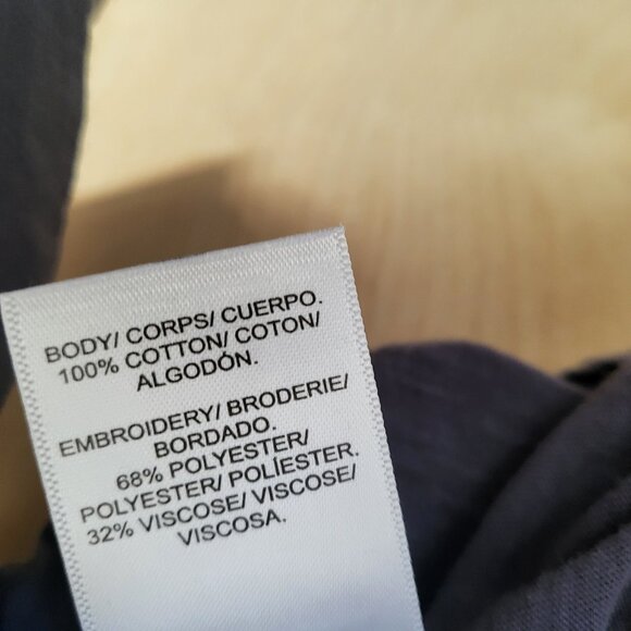 Lucky Brand Embroidered Popover Peasant Blouse Size Large - Picture 11 of 14